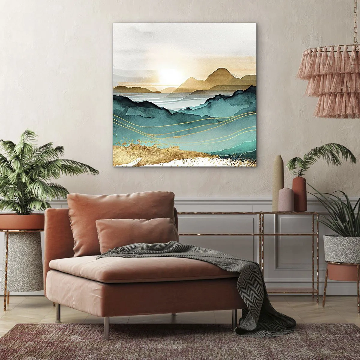 Bild auf Leinwand - Leinwandbild - Am Rande der Abstraktion – Landschaft - 70x70 cm