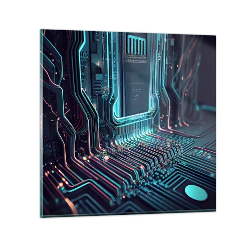 Glasbild - Bild auf glas - Ich denke nur… - 40x40 cm