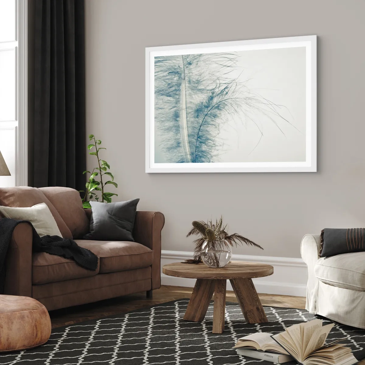 Poster in einem weißen Rahmen - Flüstern der Natur - 40x30 cm