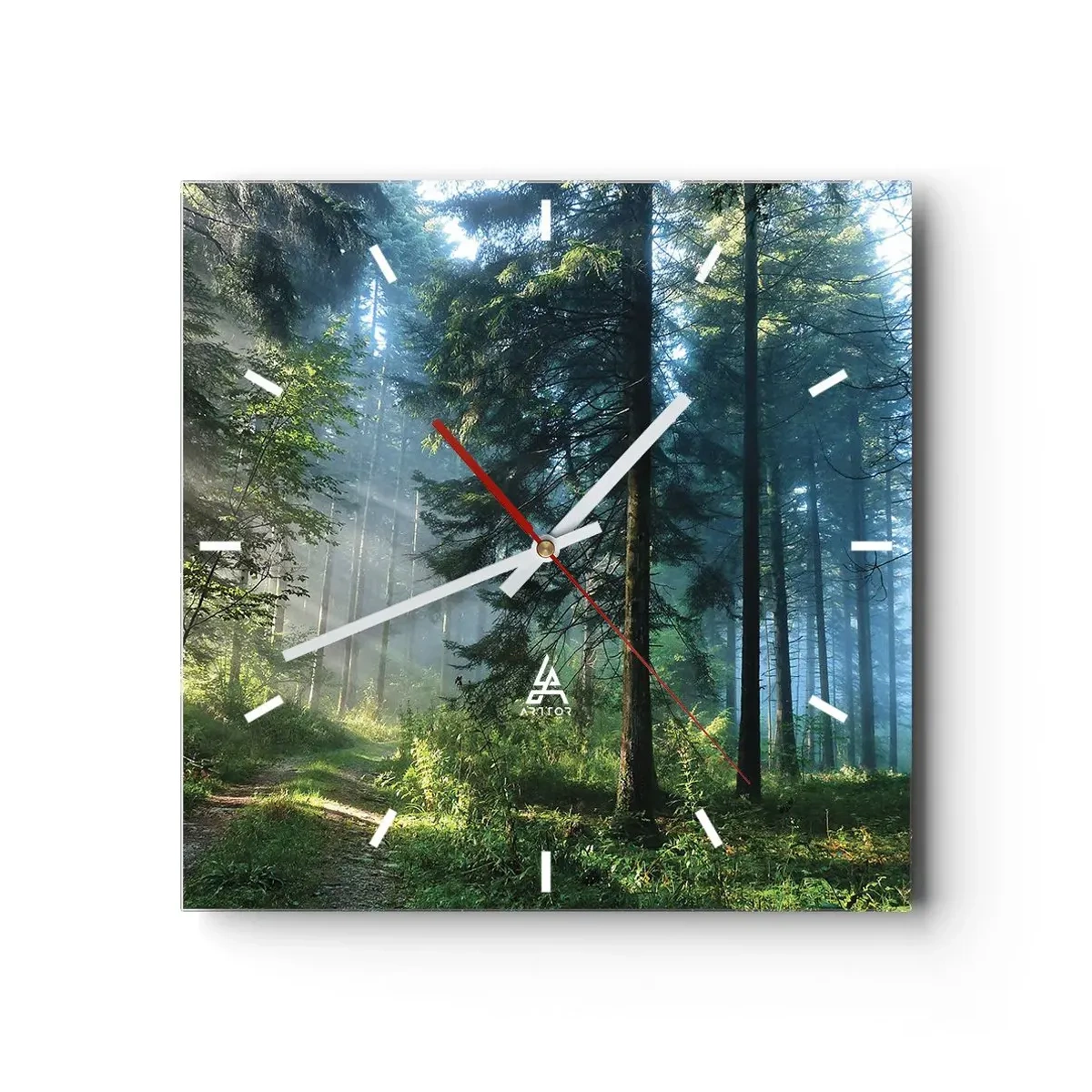 Wanduhr - Glasuhr - Strahlend am Morgen - 40x40 cm