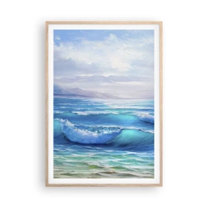 Poster in einem Rahmen aus heller Eiche - Es bringt Erleichterung - 70x100 cm