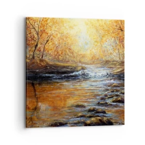 Bild auf Leinwand - Leinwandbild - Der goldene Strom - 70x70 cm