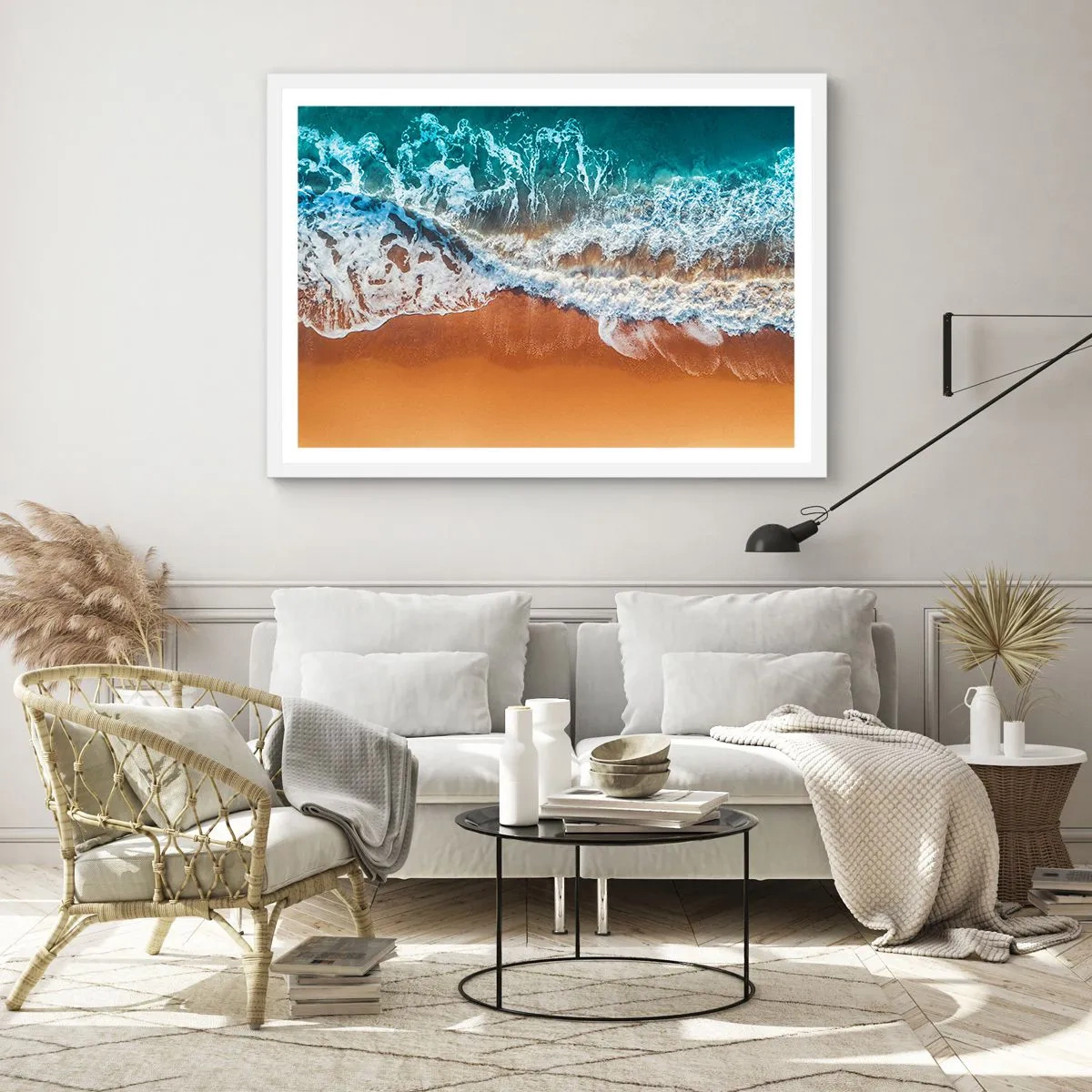 Poster in einem weißen Rahmen - Immer Hand in Hand - 100x70 cm