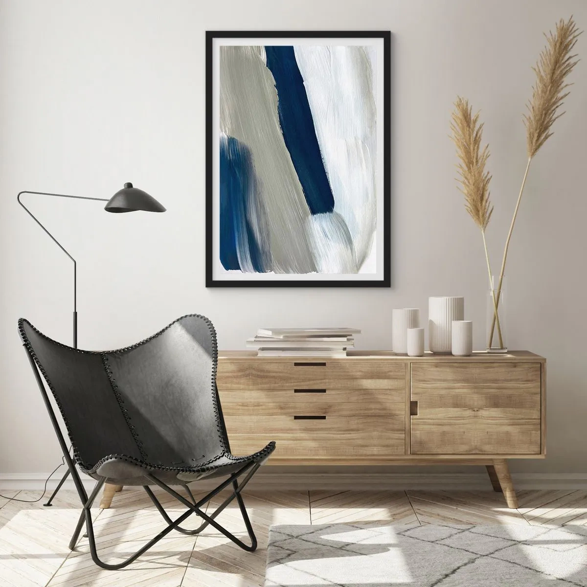 Poster in einem schwarzem Rahmen - Begegnung mit dem Weißsein - 30x40 cm