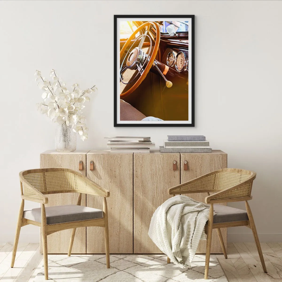 Poster in einem schwarzem Rahmen - Ein Hauch von Luxus aus der Vergangenheit - 40x50 cm