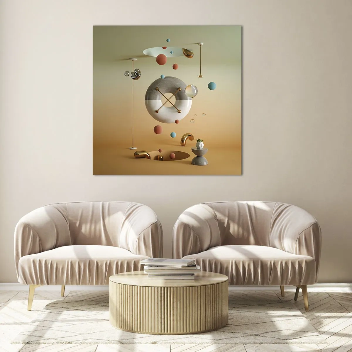 Glasbild - Bild auf glas - Alles kann passieren - 60x60 cm