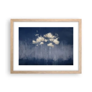 Poster in einem Rahmen aus heller Eiche - Wie Blütenblätter im Wind - 40x30 cm