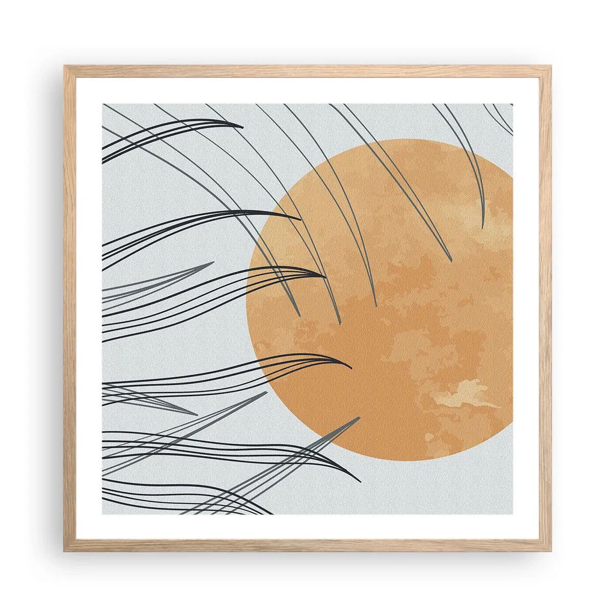 Poster in einem Rahmen aus heller Eiche - Immer der Sonne entgegen - 60x60 cm