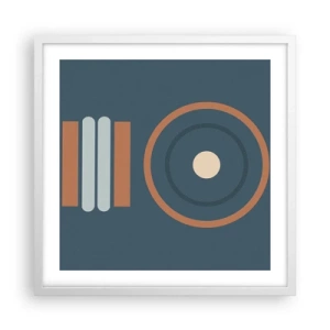 Poster in einem weißen Rahmen - Das Wesen der Dinge - 50x50 cm