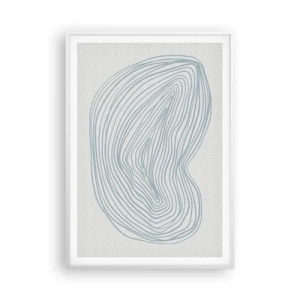 Poster in einem weißen Rahmen - Das Lächeln der Wassertropfen - 70x100 cm