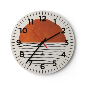 Wanduhr - Glasuhr - Im japanischen Klima - 40x40 cm