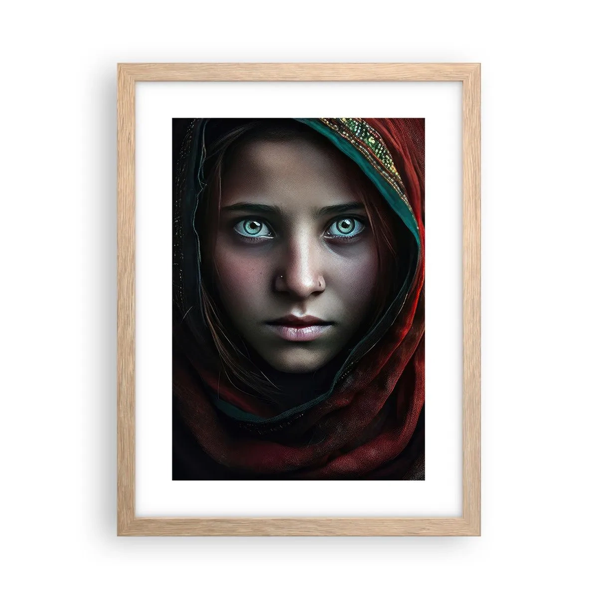 Poster in einem Rahmen aus heller Eiche - Prinzessin aus dem Osten - 30x40 cm