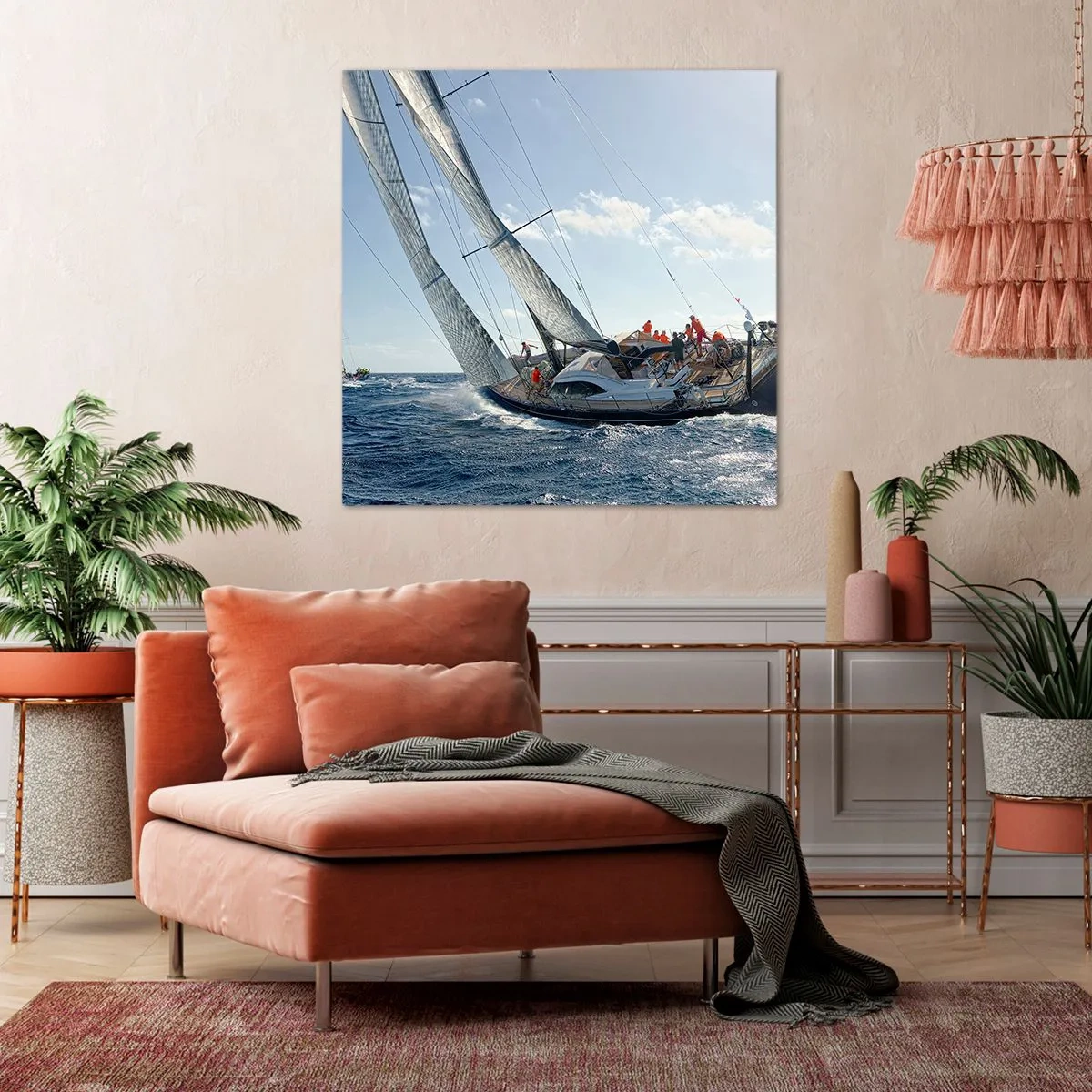 Bild auf Leinwand - Leinwandbild - Lass den Besseren sich durchsetzen - 40x40 cm