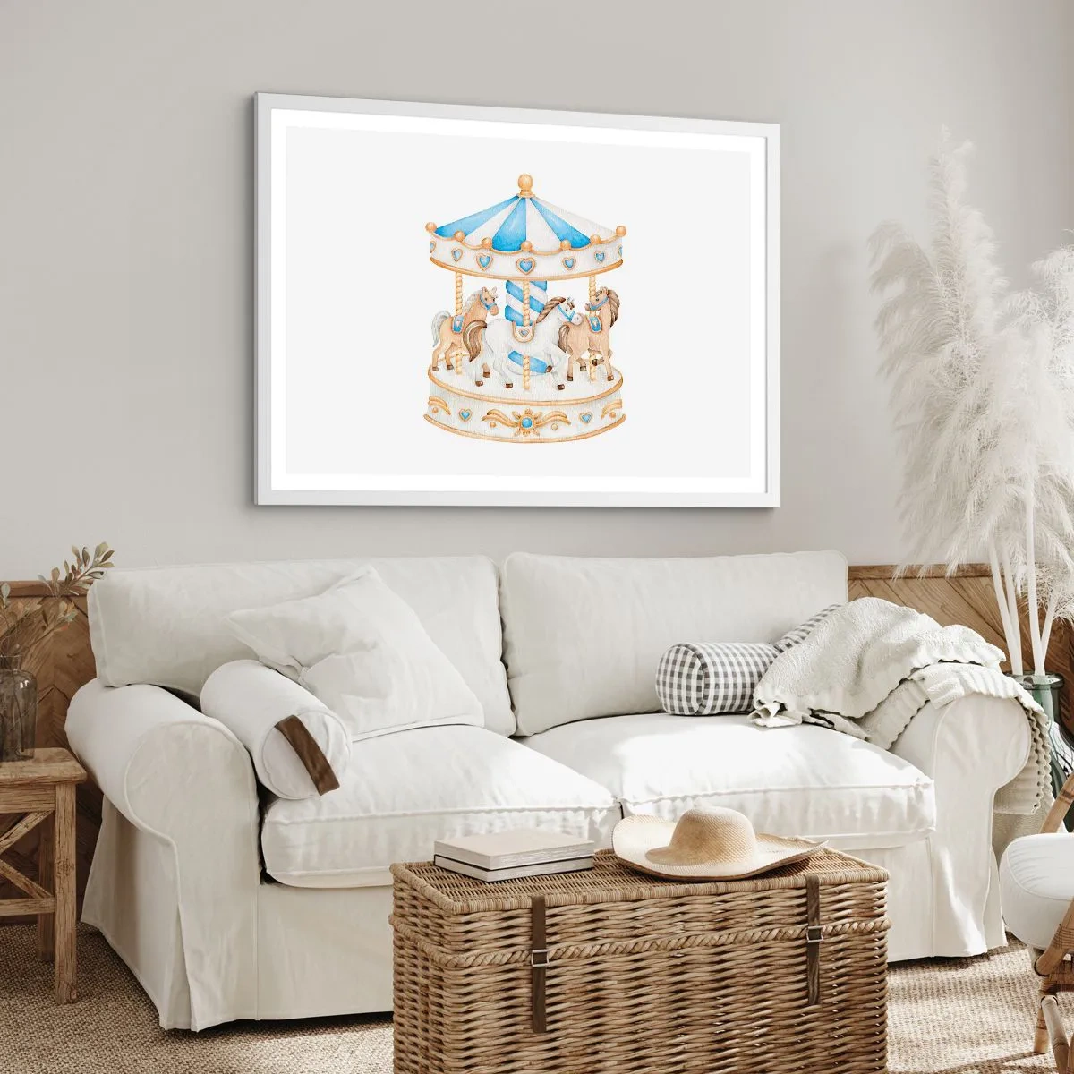 Poster in einem weißen Rahmen - Süße Kindheit - 50x40 cm