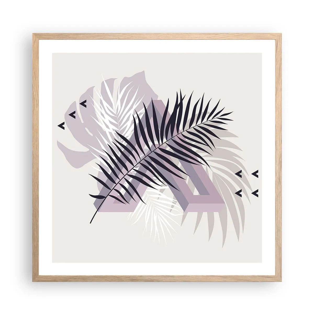 Poster in einem Rahmen aus heller Eiche - Der Schatten des Schattens - 60x60 cm