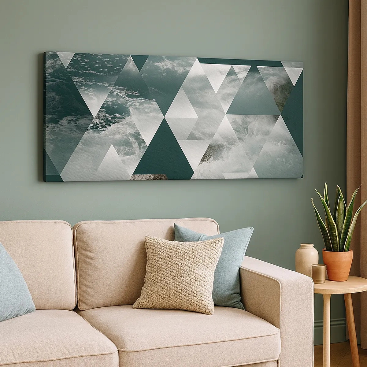 Bild auf Leinwand - Leinwandbild - Kristallperspektive - 30x30 cm