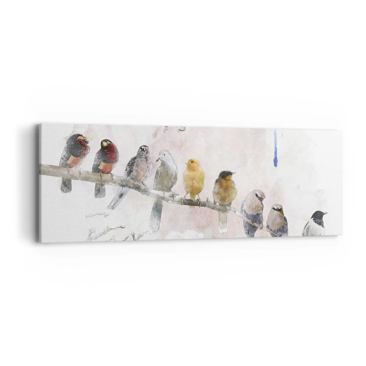 Bild auf Leinwand - Leinwandbild - Geflügeltes Treffen - 90x30 cm