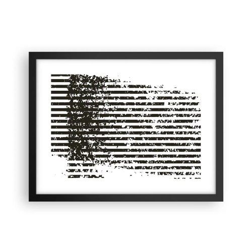 Poster in einem schwarzem Rahmen - Rhythmus und Rauschen - 40x30 cm