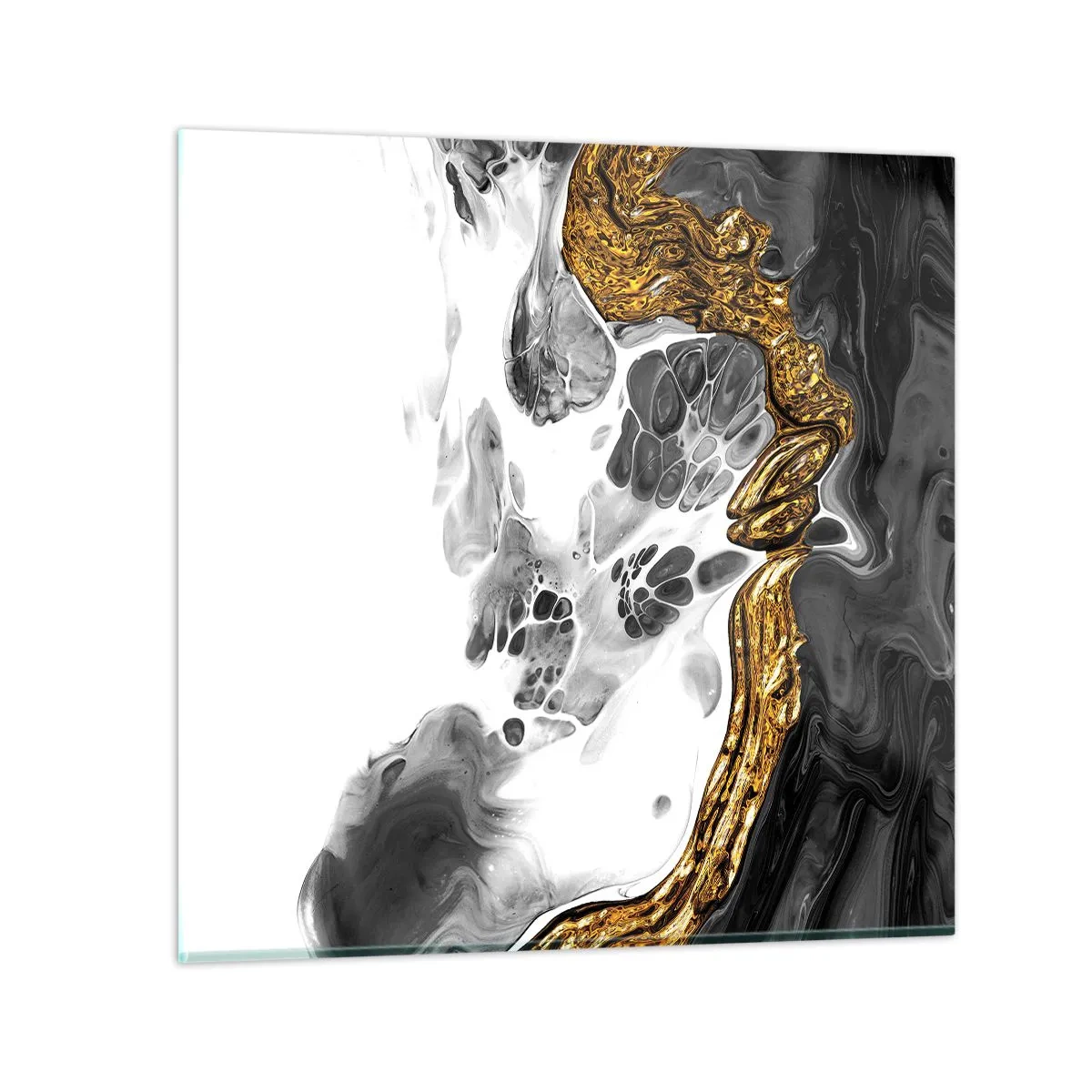 Glasbild - Bild auf glas - Organische Komposition - 70x70 cm