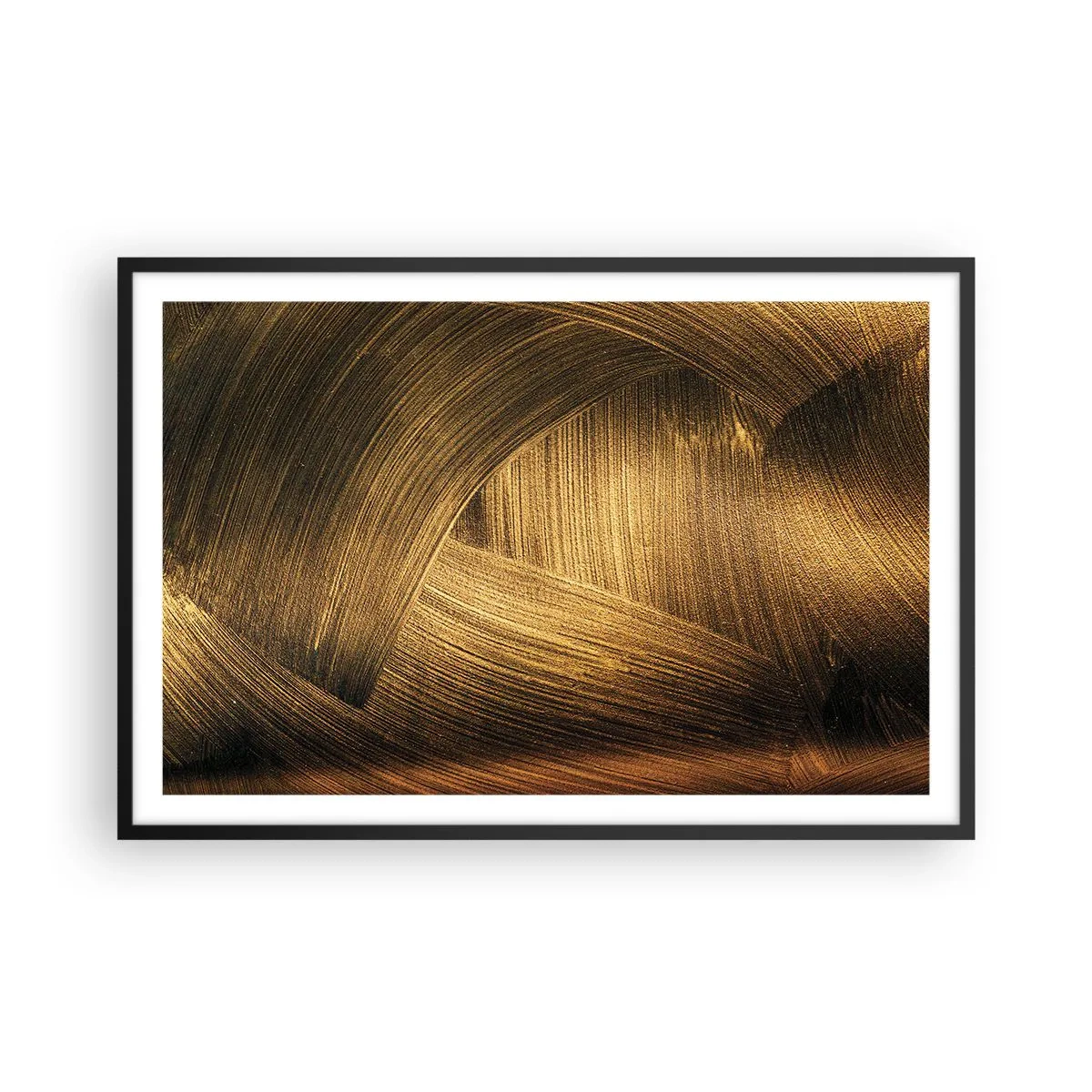 Poster in einem schwarzem Rahmen - In einem goldenen Labyrinth - 91x61 cm