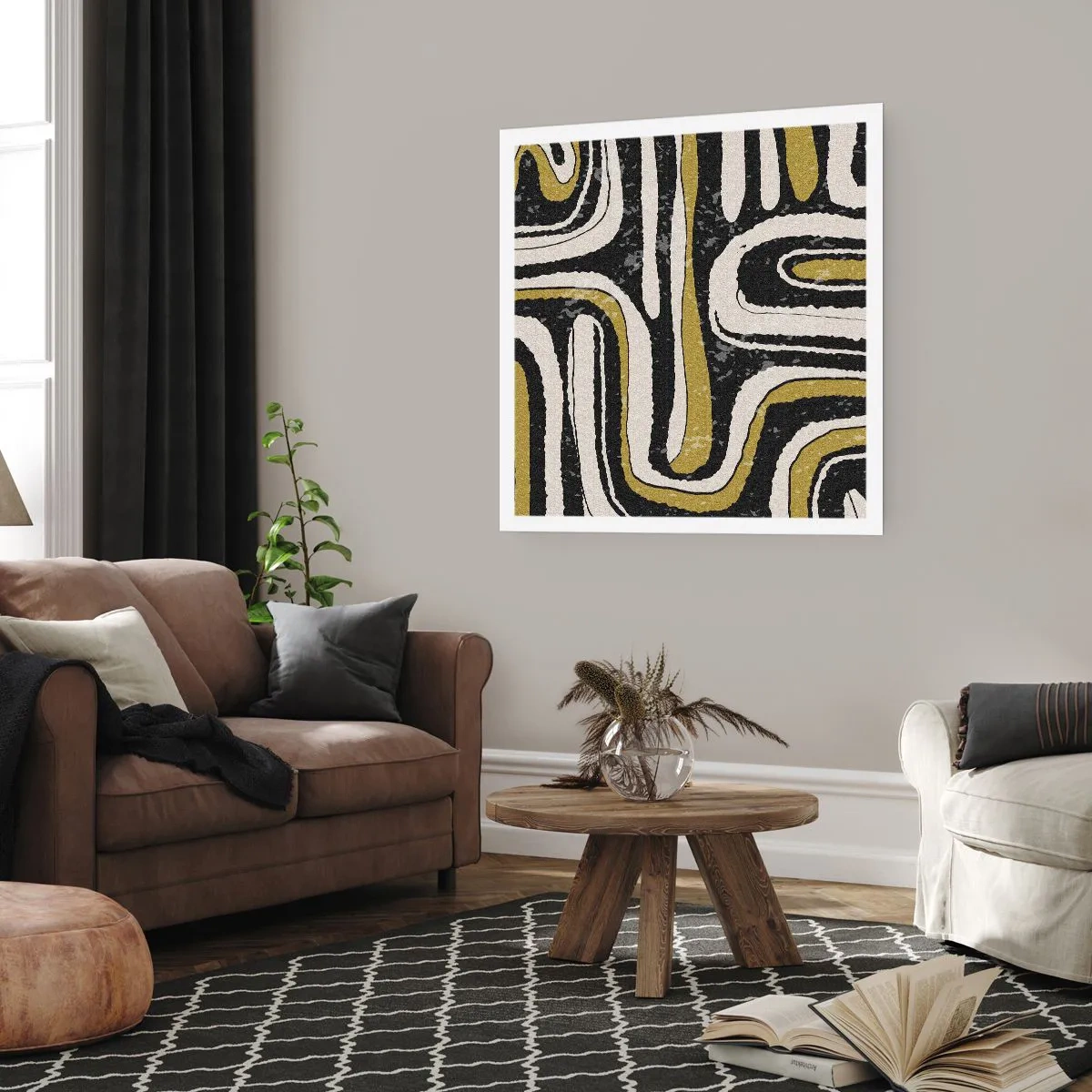 Poster - Komposition: Straßen und Gassen - 60x60 cm