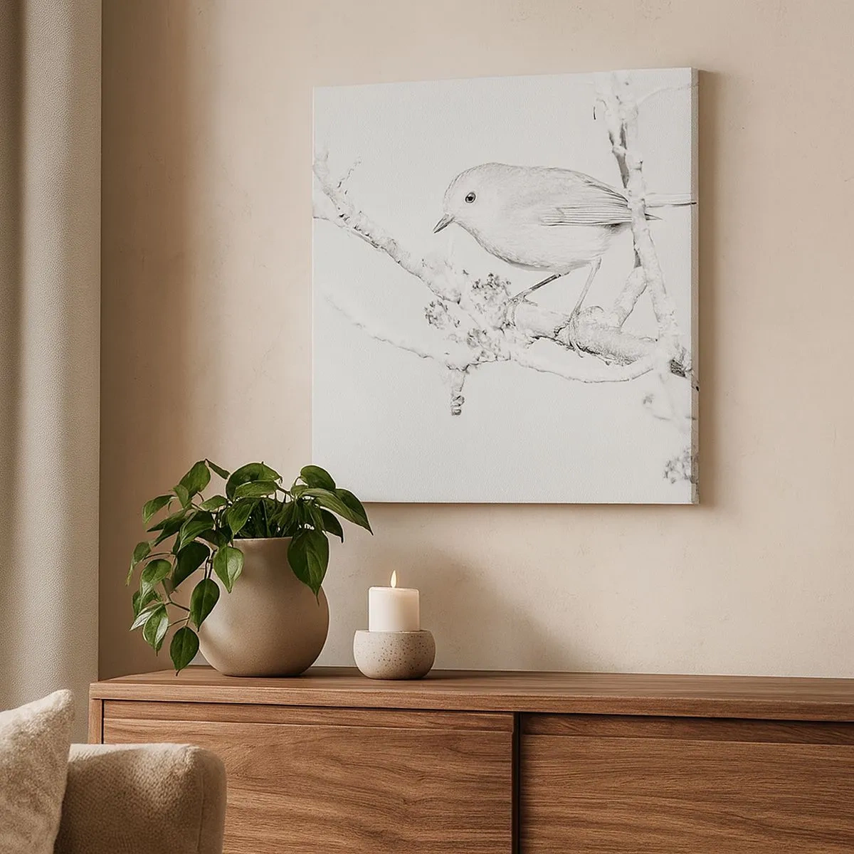 Bild auf Leinwand - Leinwandbild - Wintermorgen - 30x30 cm