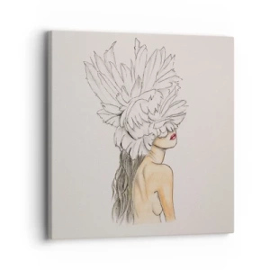 Bild auf Leinwand - Leinwandbild - Gekrönte Schönheit - 30x30 cm
