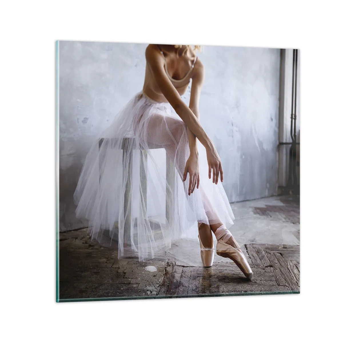 Glasbild - Bild auf glas - Bevor die Rampe leuchtet - 70x70 cm