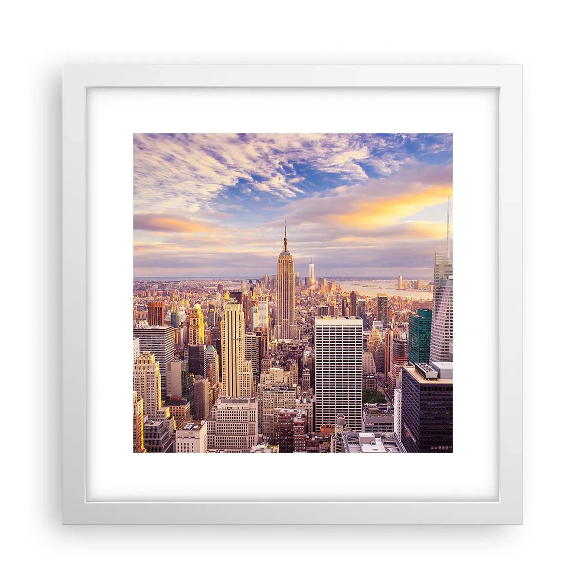 Poster in einem weißen Rahmen - Nur nach den Wolken greifen - 30x30 cm