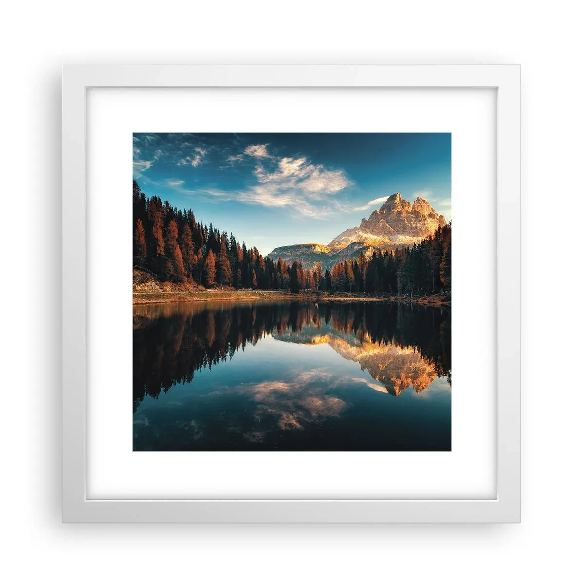 Poster in einem weißen Rahmen - Doppelte Landschaft - 30x30 cm