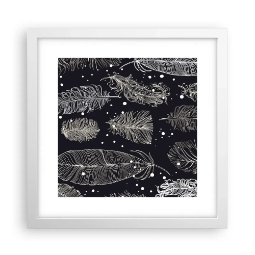 Poster in einem weißen Rahmen - Gefiederte Spitze - 30x30 cm