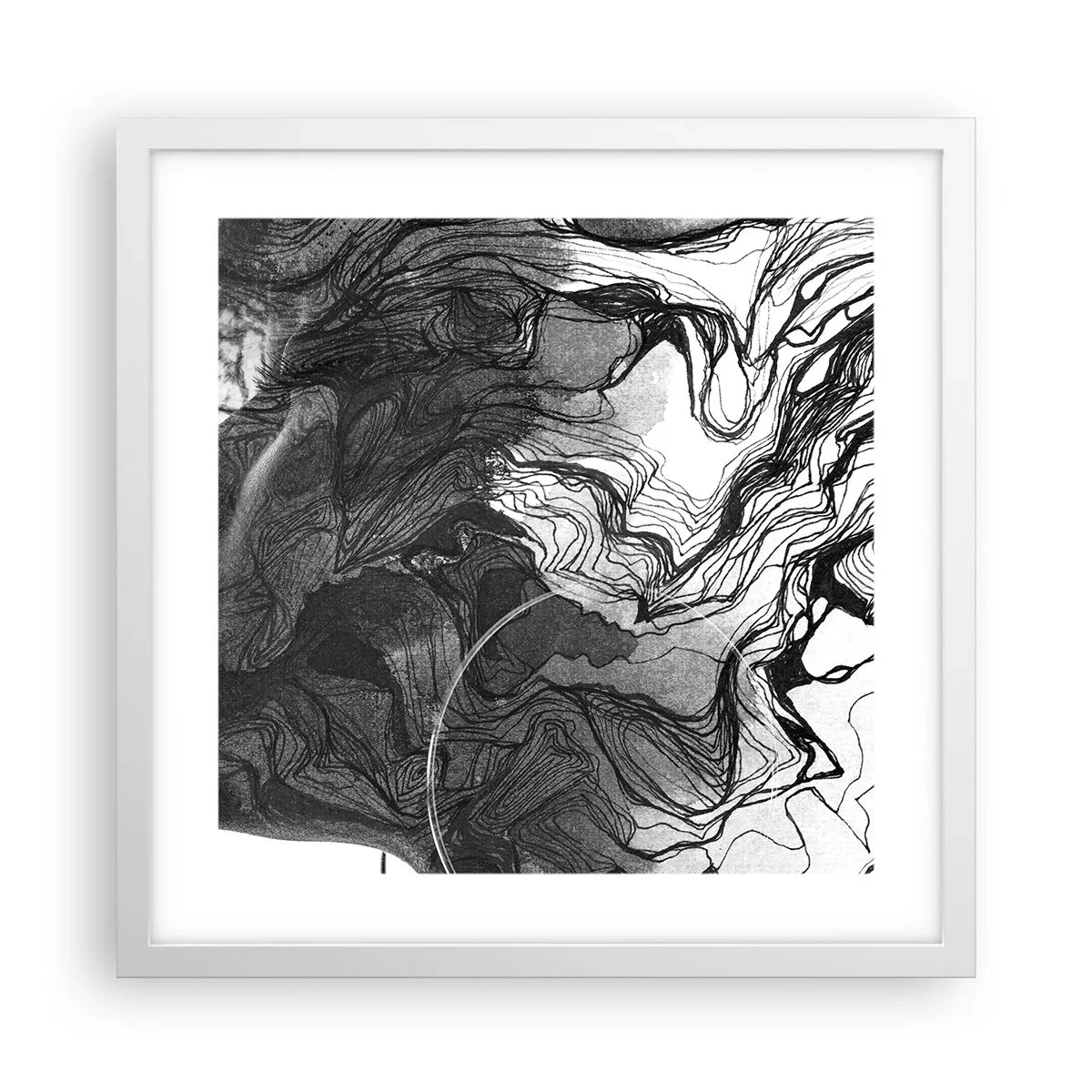 Poster in einem weißen Rahmen - Verstrickt in Träume - 40x40 cm