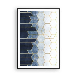 Poster in einem schwarzem Rahmen - Komposition im synkopischen Rhythmus - 70x100 cm