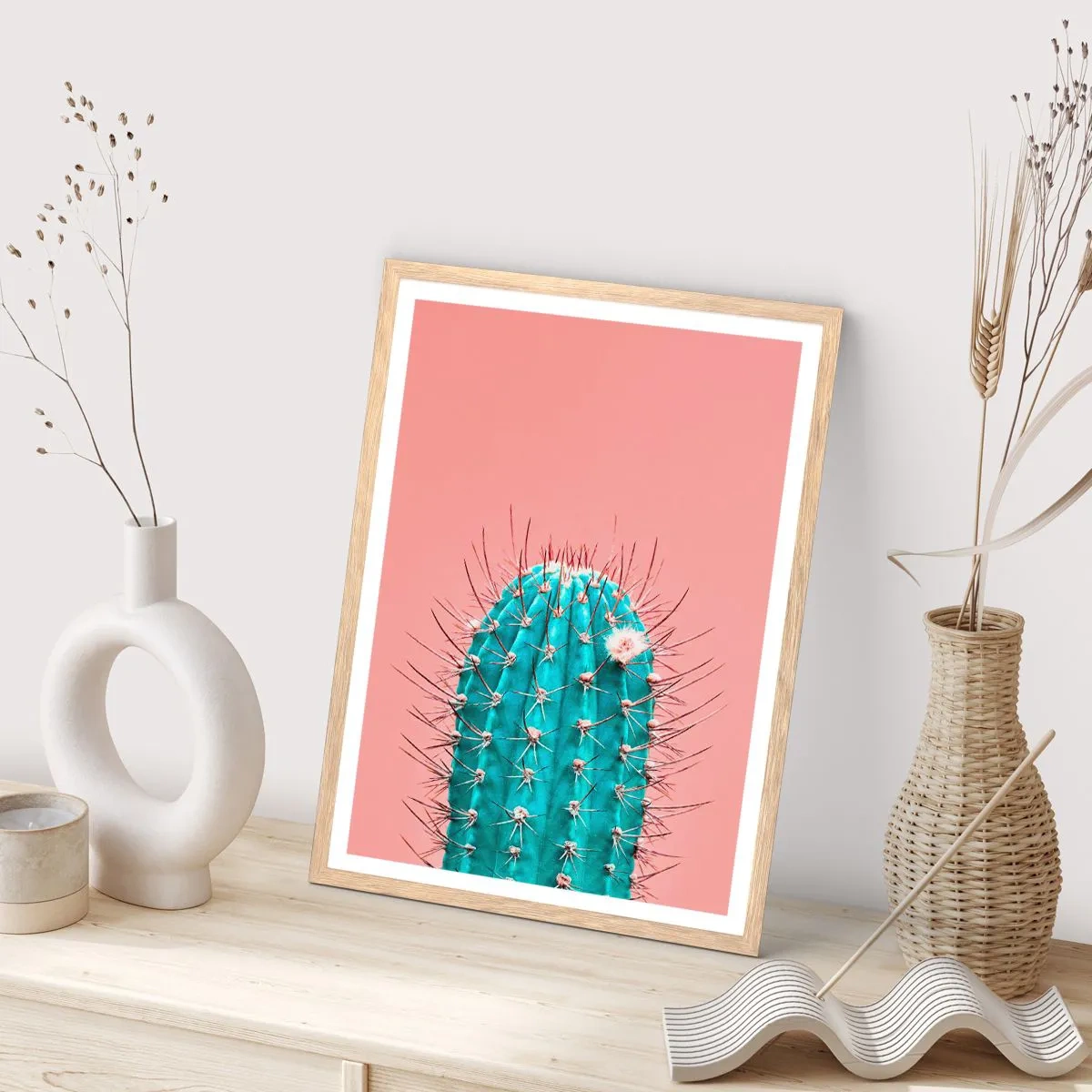 Poster in einem Rahmen aus heller Eiche - Schau einfach hin - 30x40 cm