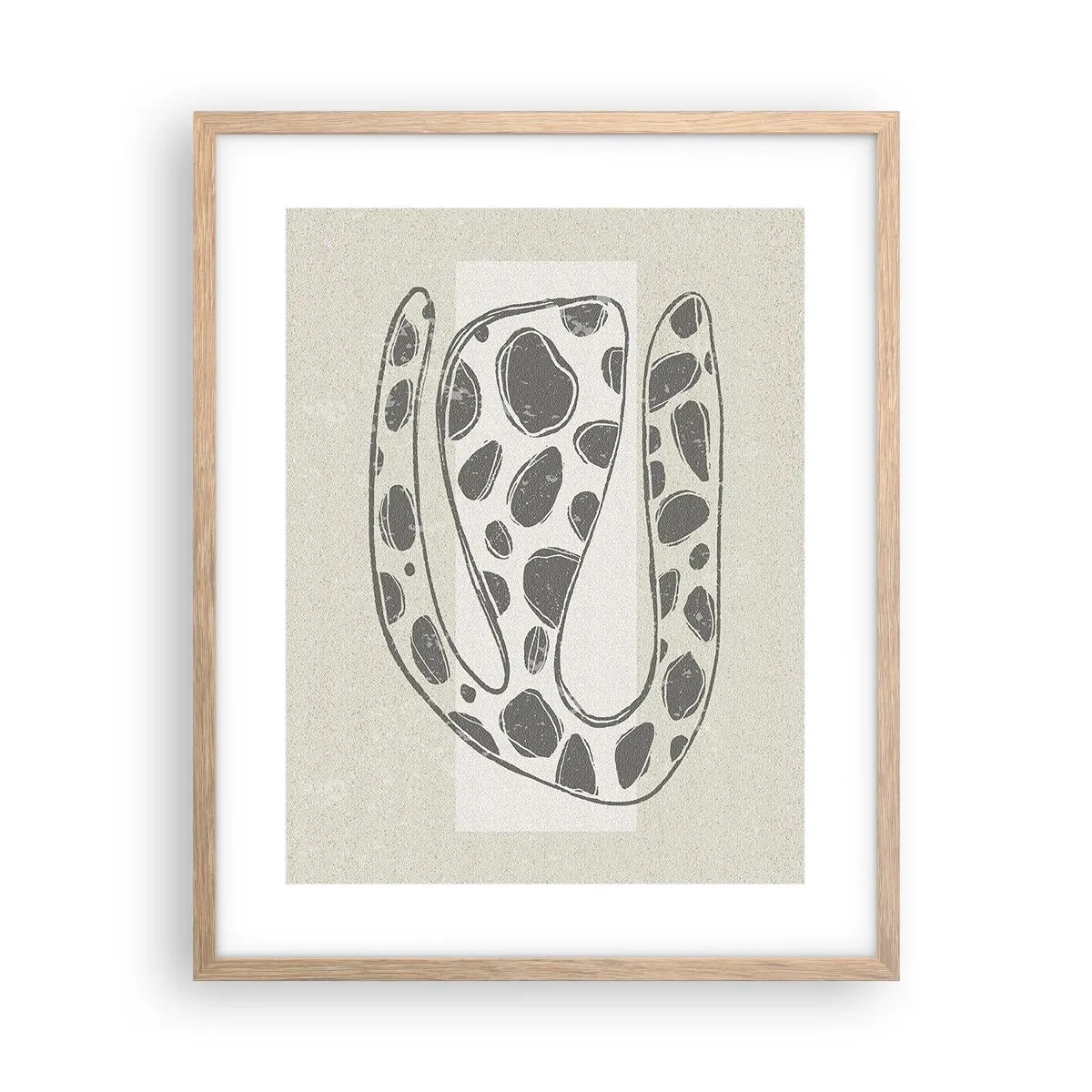 Poster in einem Rahmen aus heller Eiche - Seltsame Kreatur - 40x50 cm