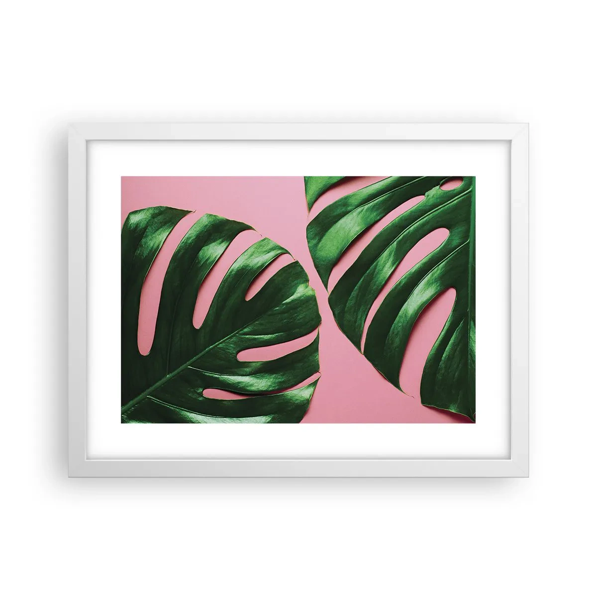 Poster in einem weißen Rahmen - Rendezvous im Grünen - 40x30 cm