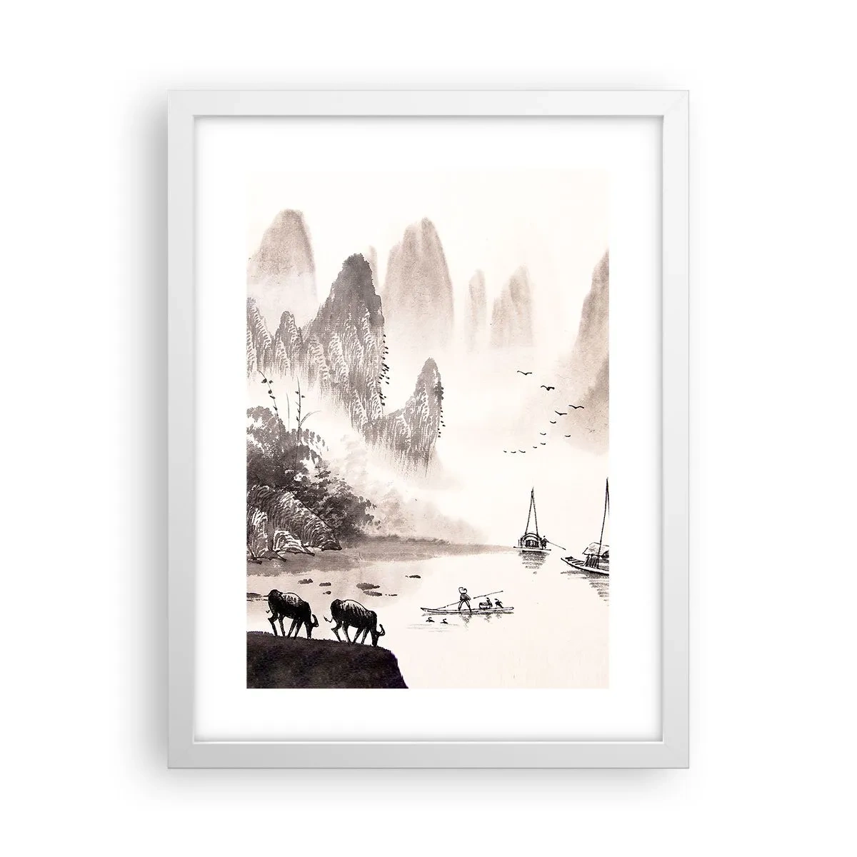 Poster in einem weißen Rahmen - Der exotische Alltag des Ostens - 30x40 cm