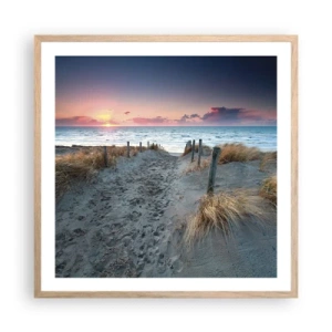 Poster in einem Rahmen aus heller Eiche - Du hast einen Regenbogen aus strahlendem Licht verschüttet ... - 60x60 cm