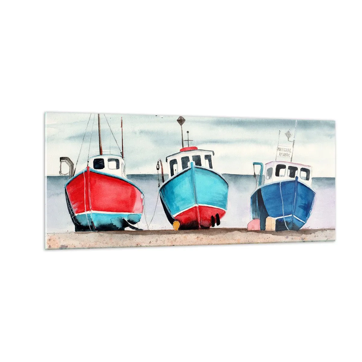 Glasbild - Bild auf glas - Bereit zum Fang - 100x40 cm