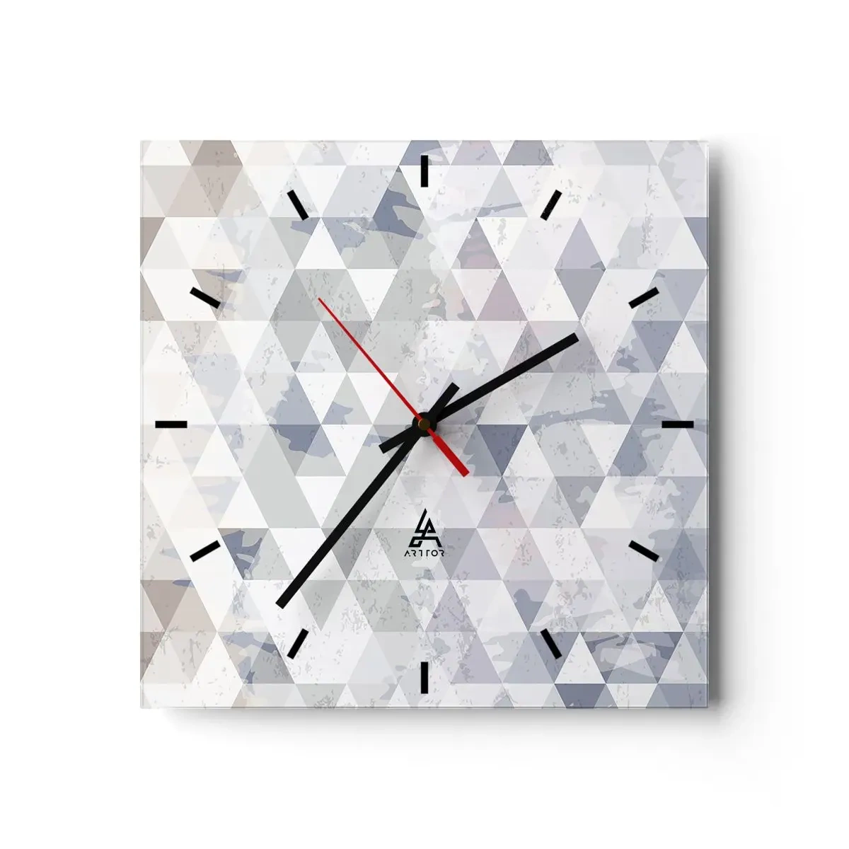 Wanduhr - Glasuhr - Im Rhythmus auf drei - 40x40 cm