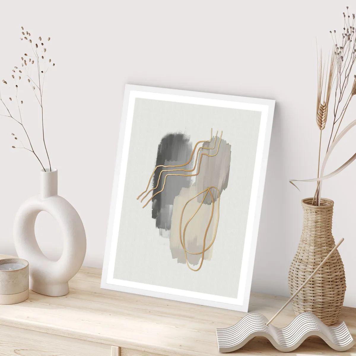 Poster in einem weißen Rahmen - Dauer und Bewegung - 40x50 cm