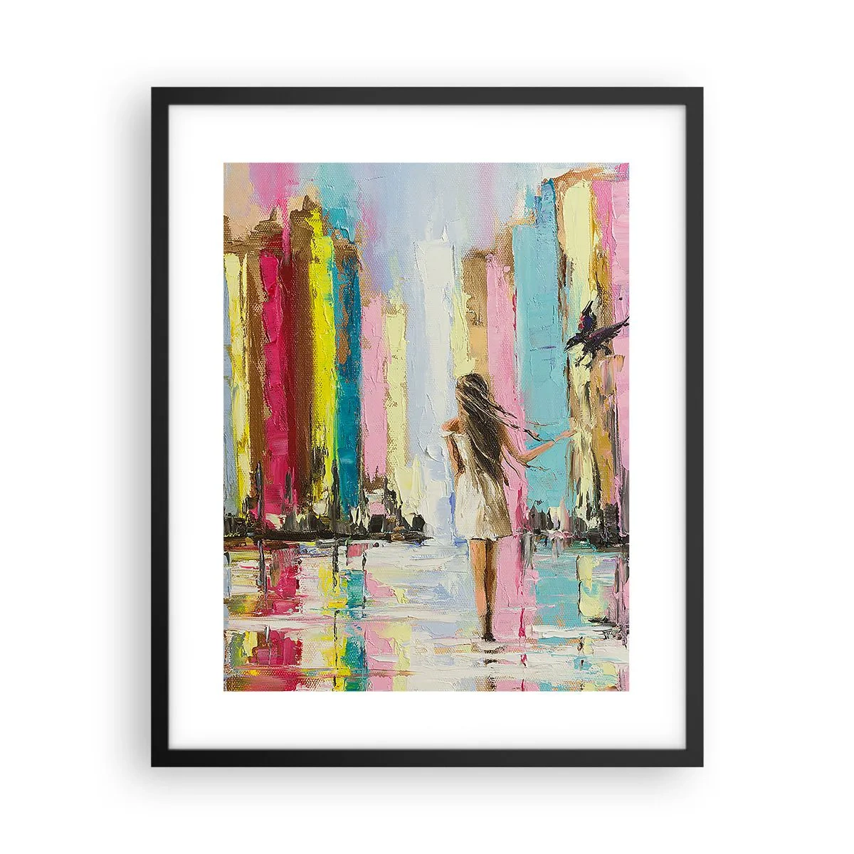 Poster in einem schwarzem Rahmen - Folge mir - 40x50 cm