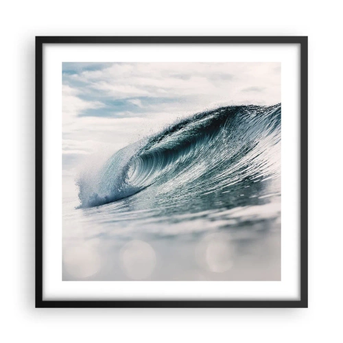 Poster in einem schwarzem Rahmen - Wasserspitze - 50x50 cm