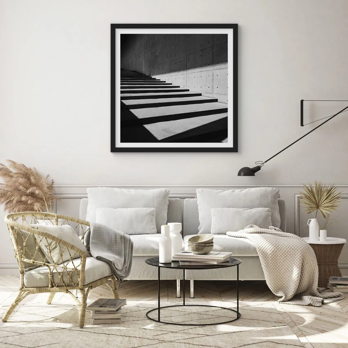 Poster in einem schwarzem Rahmen - Rohe Schönheit des Modernismus - 30x30 cm