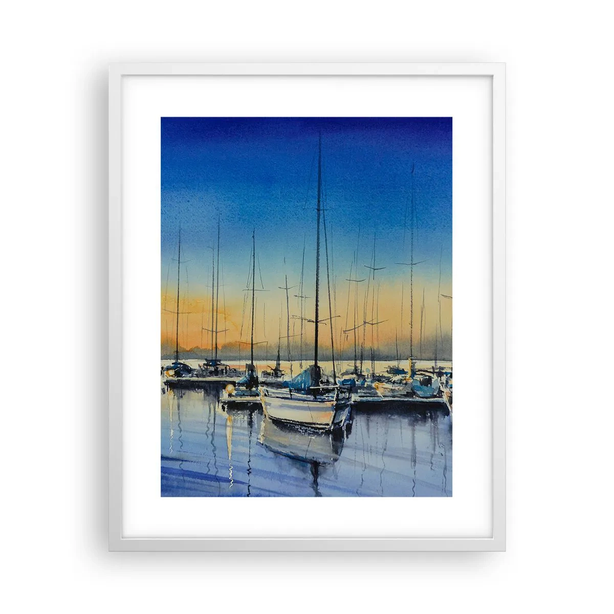 Poster in einem weißen Rahmen - Ende eines guten Tages - 40x50 cm