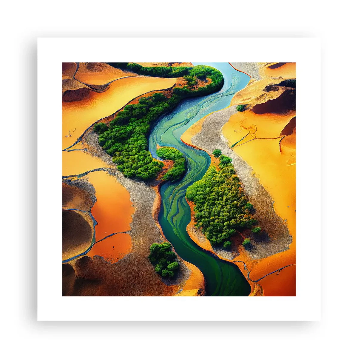 Poster - Lebensspendender Fluss - 40x40 cm