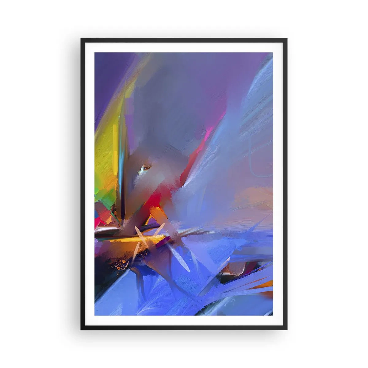 Poster in einem schwarzem Rahmen - Propeller wie ein Vogel - 70x100 cm