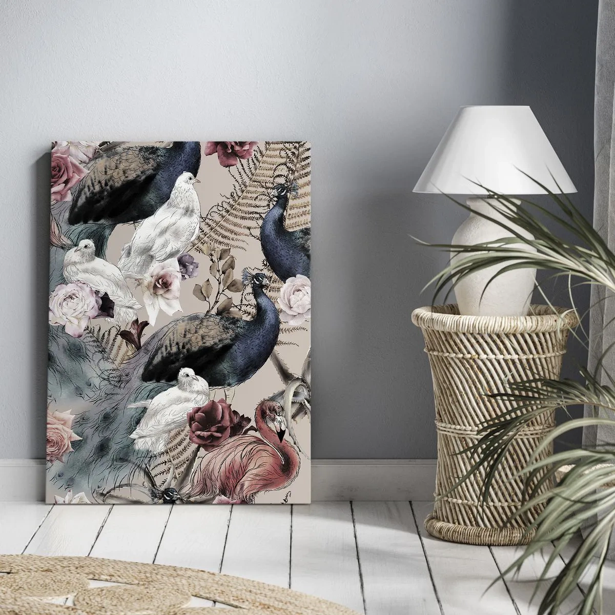 Bild auf Leinwand - Leinwandbild - Im Schlossgarten - 65x120 cm