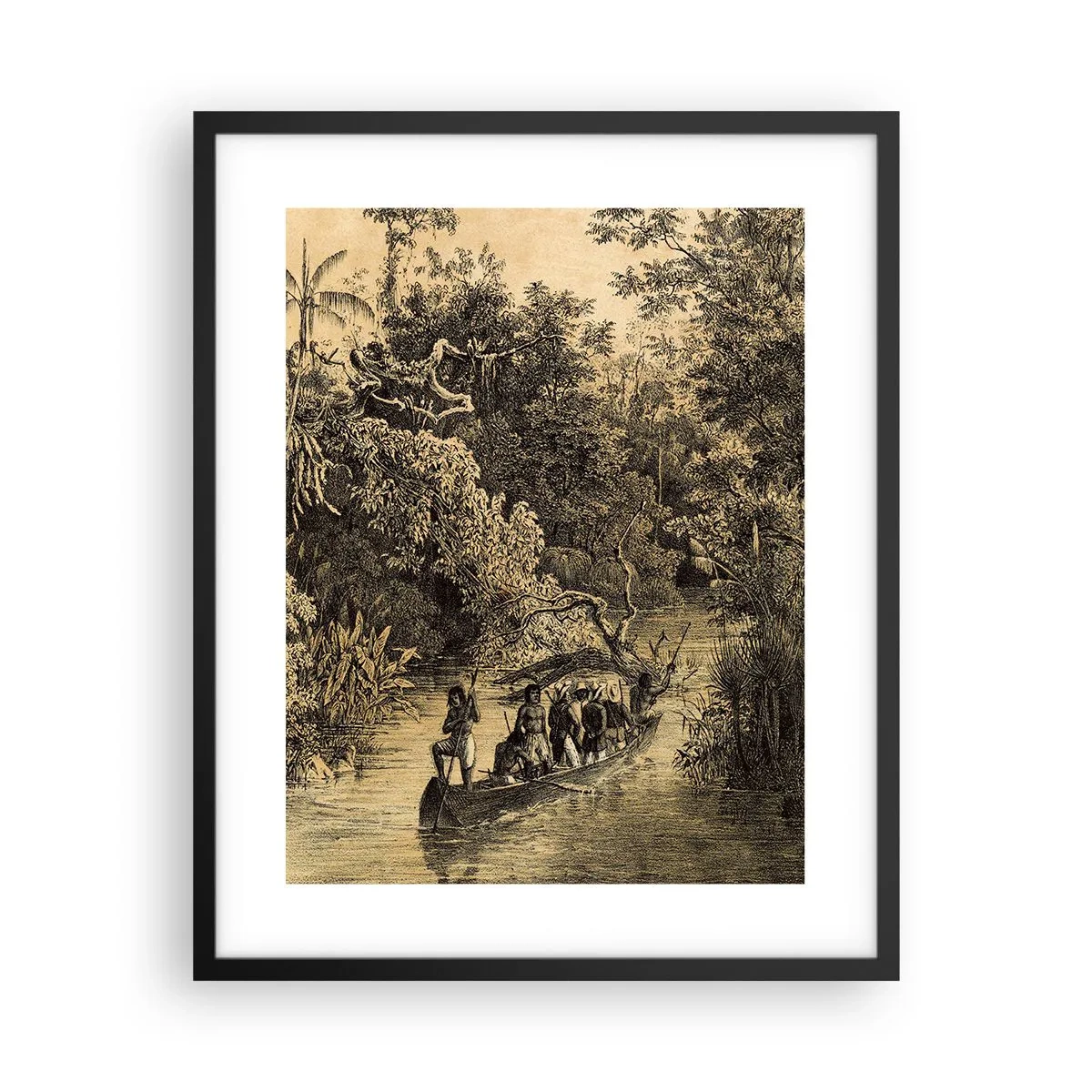 Poster in einem schwarzem Rahmen - Expedition zur Quelle - 40x50 cm