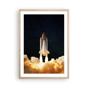 Poster in einem Rahmen aus heller Eiche - Ad Astra! - 50x70 cm